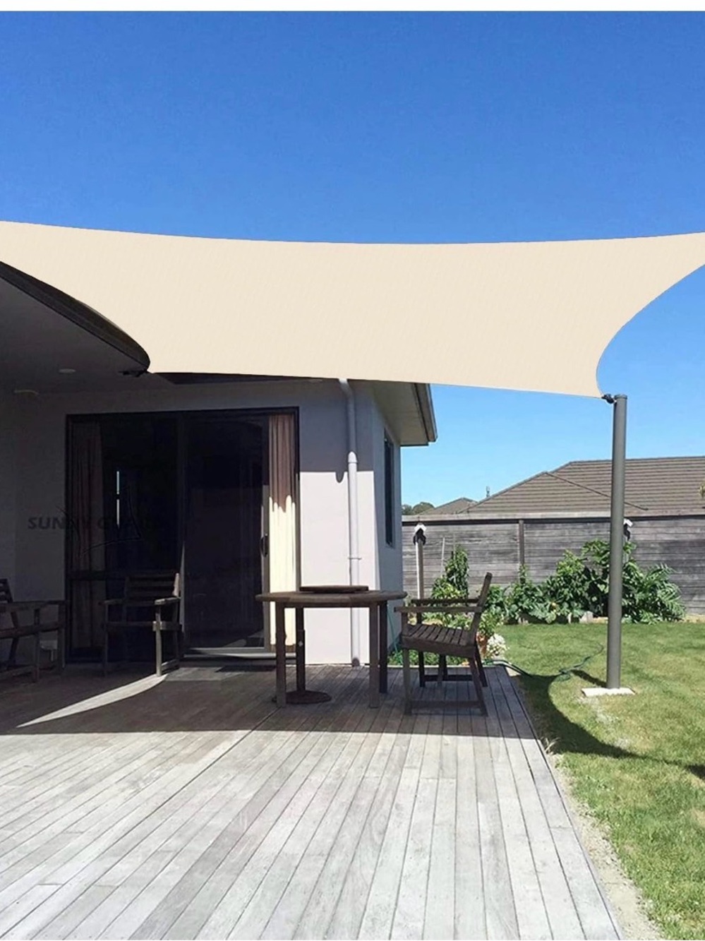 SUNNY GUARD 14' x 18' Rectangle Shade Sail 95% UV Block Outdoor Canopy